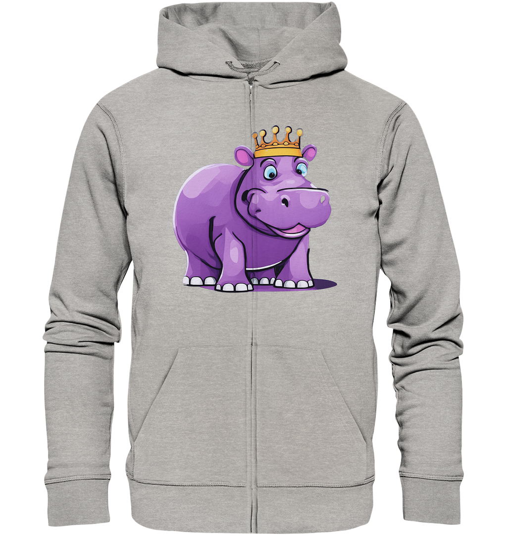 Hippo Queen Cute - personalisierbar - Organic Zipper