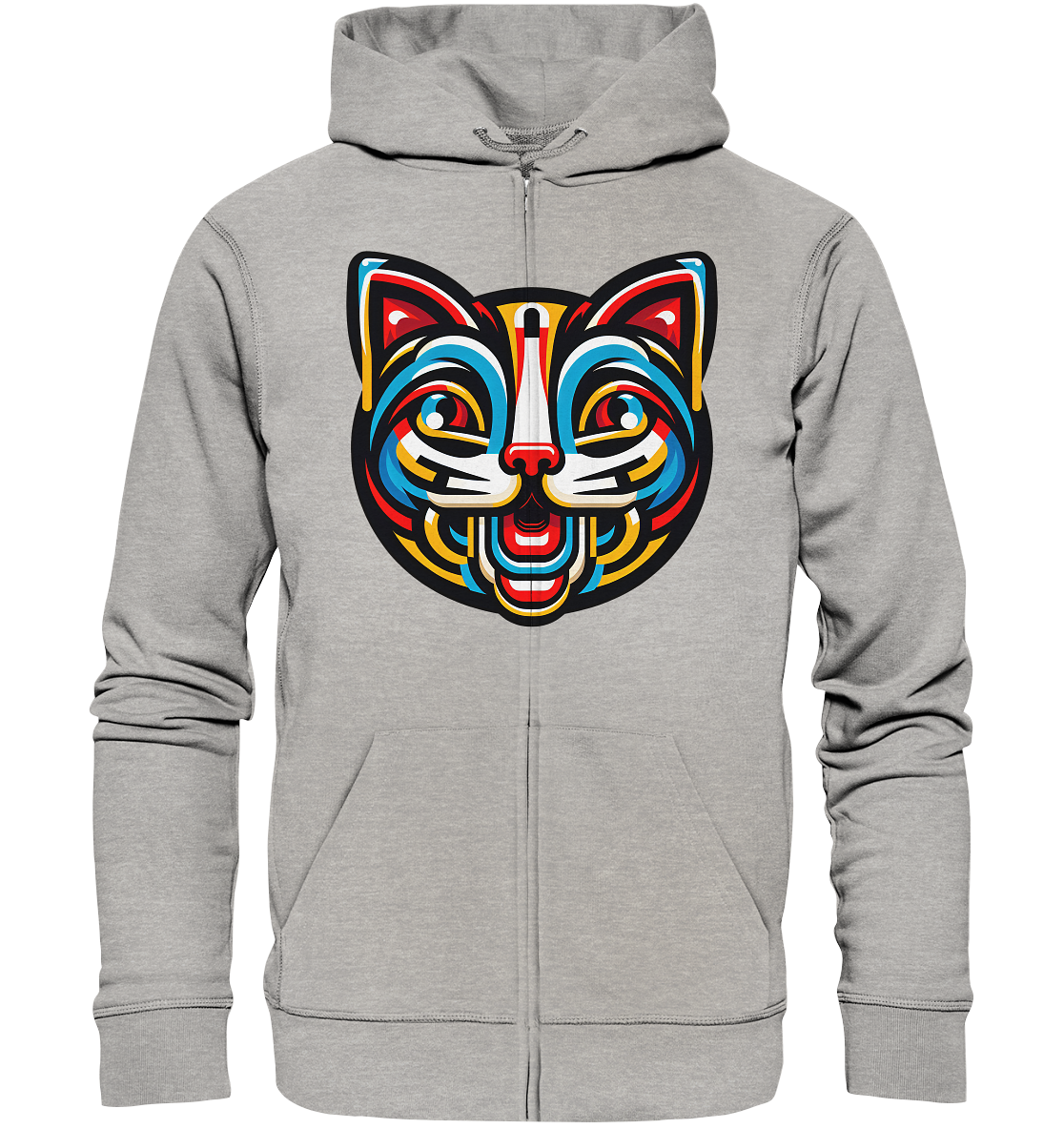 Pop Art Katze  - Organic Zipper