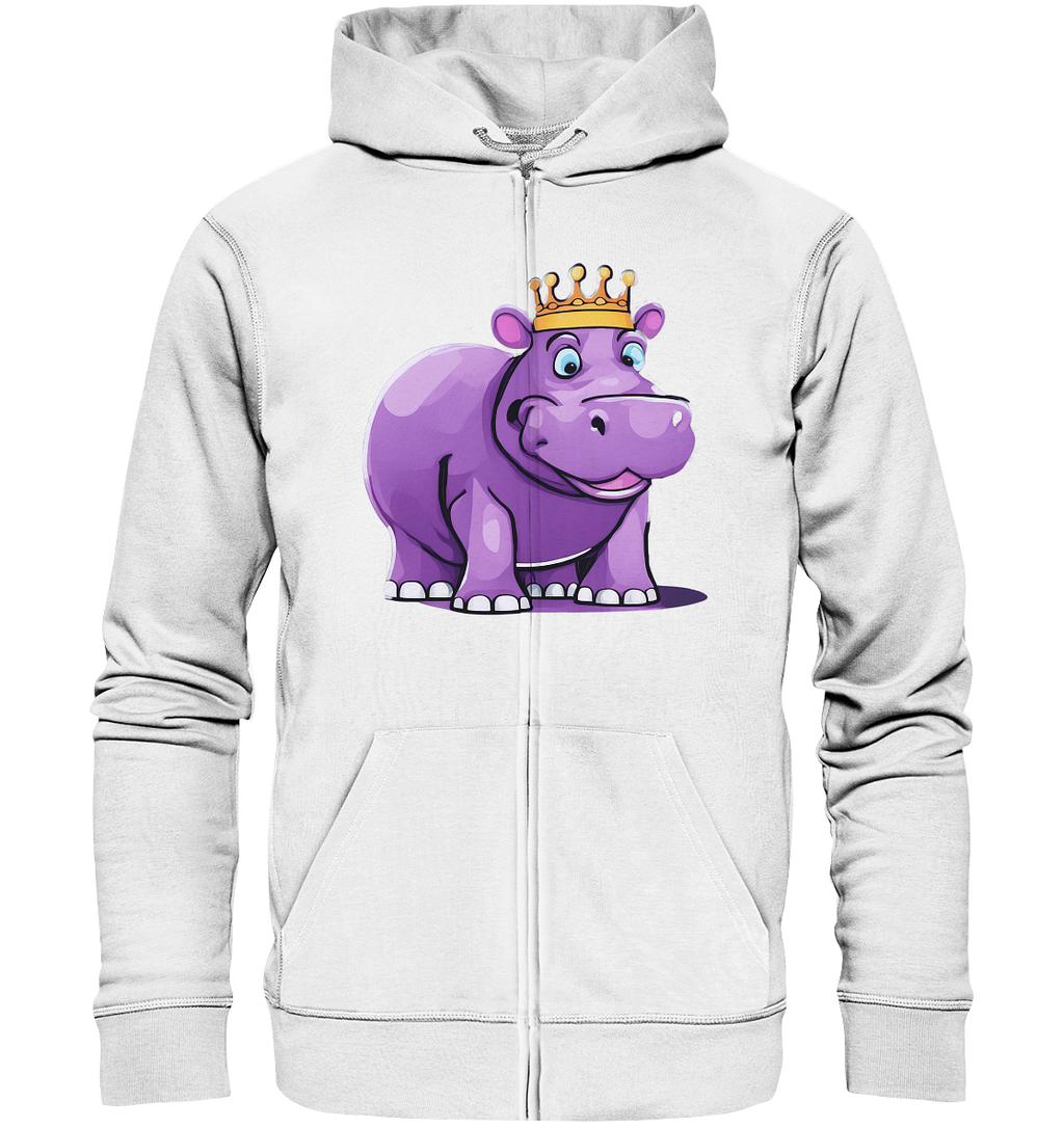 Hippo Queen Cute - personalisierbar - Organic Zipper