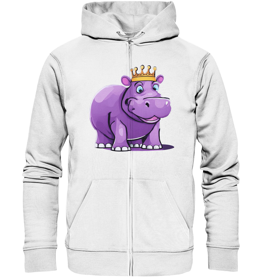 Hippo Queen Cute - personalisierbar - Organic Zipper