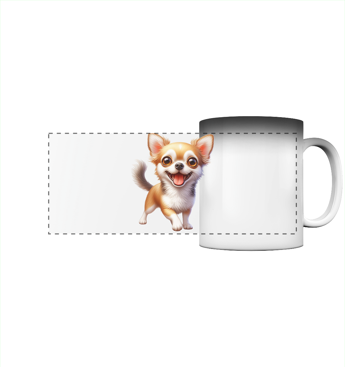 Chihuahua Cartoon - personalisierbar - Panorama Magic Mug