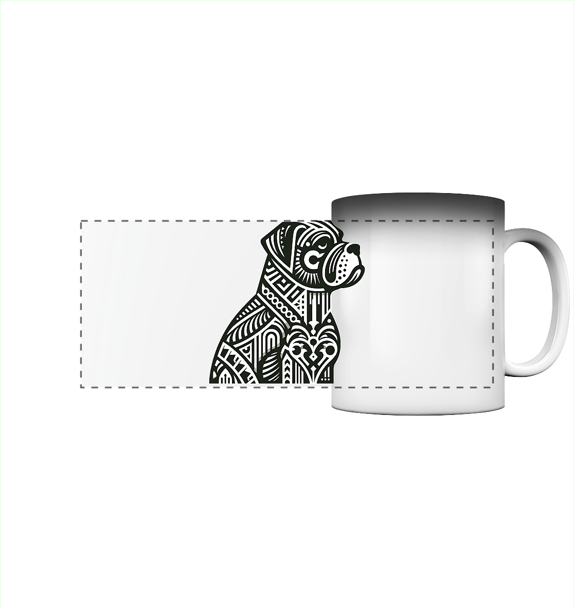 Hund Mastif Art Deco  - personalisierbar - Panorama Magic Mug