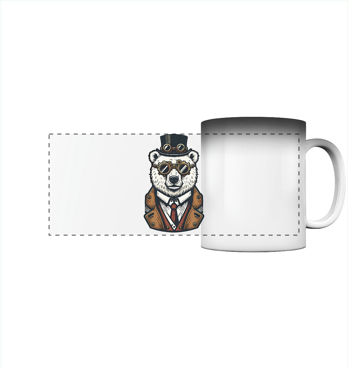 Eisbär Steampunk Polar Bear  - Panorama Magic Mug