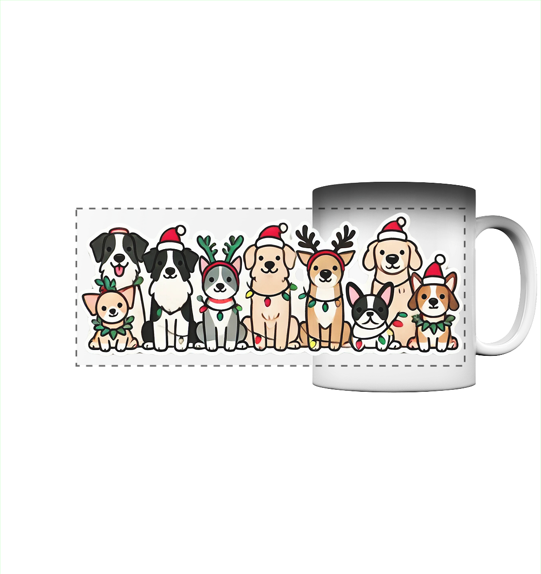 Weihnachten, Christmas Hunde - Panorama Magic Mug
