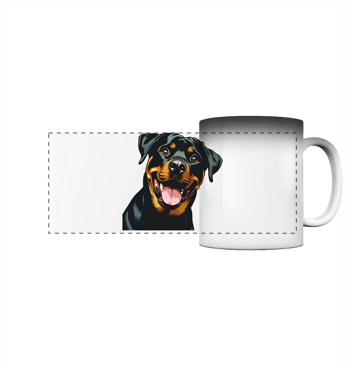 Rottweiler  Comic - personalisierbar - Panorama Magic Mug