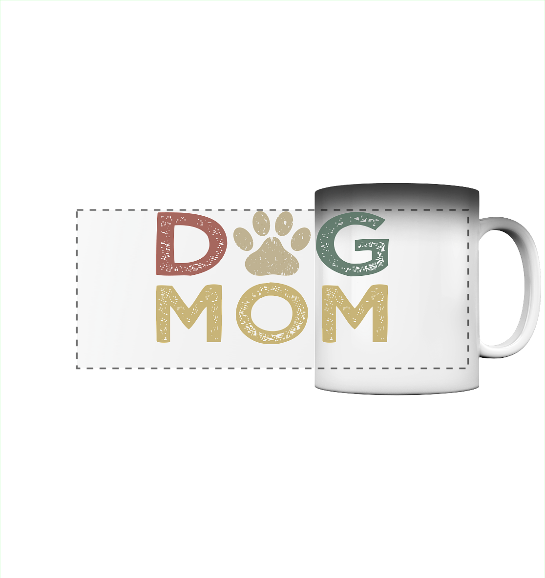 Dog Mum - personalisierbar - Panorama Magic Mug