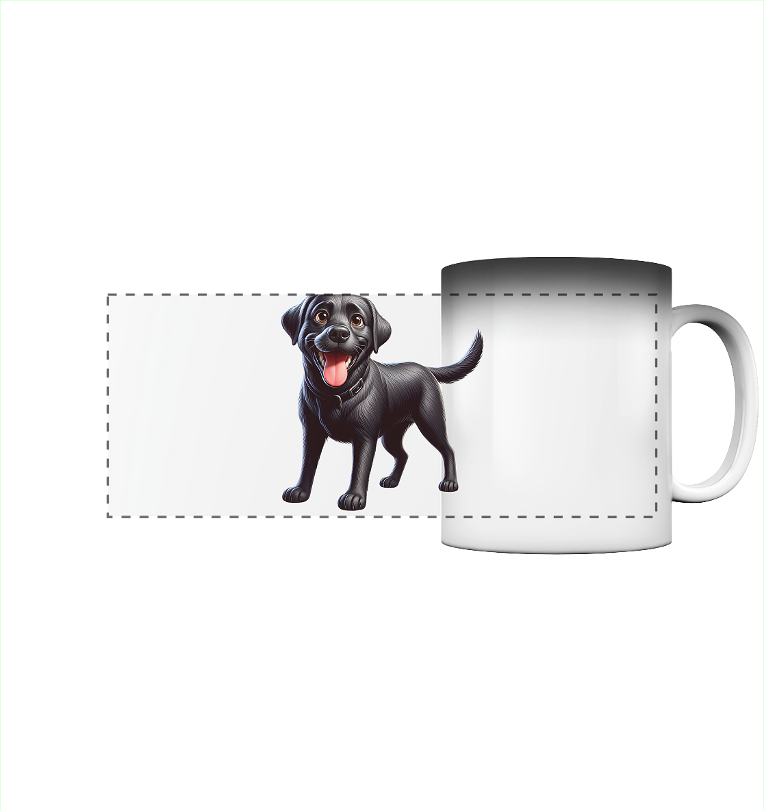 Cartoon Labrador Retreiver - personalisierbar - Panorama Magic Mug