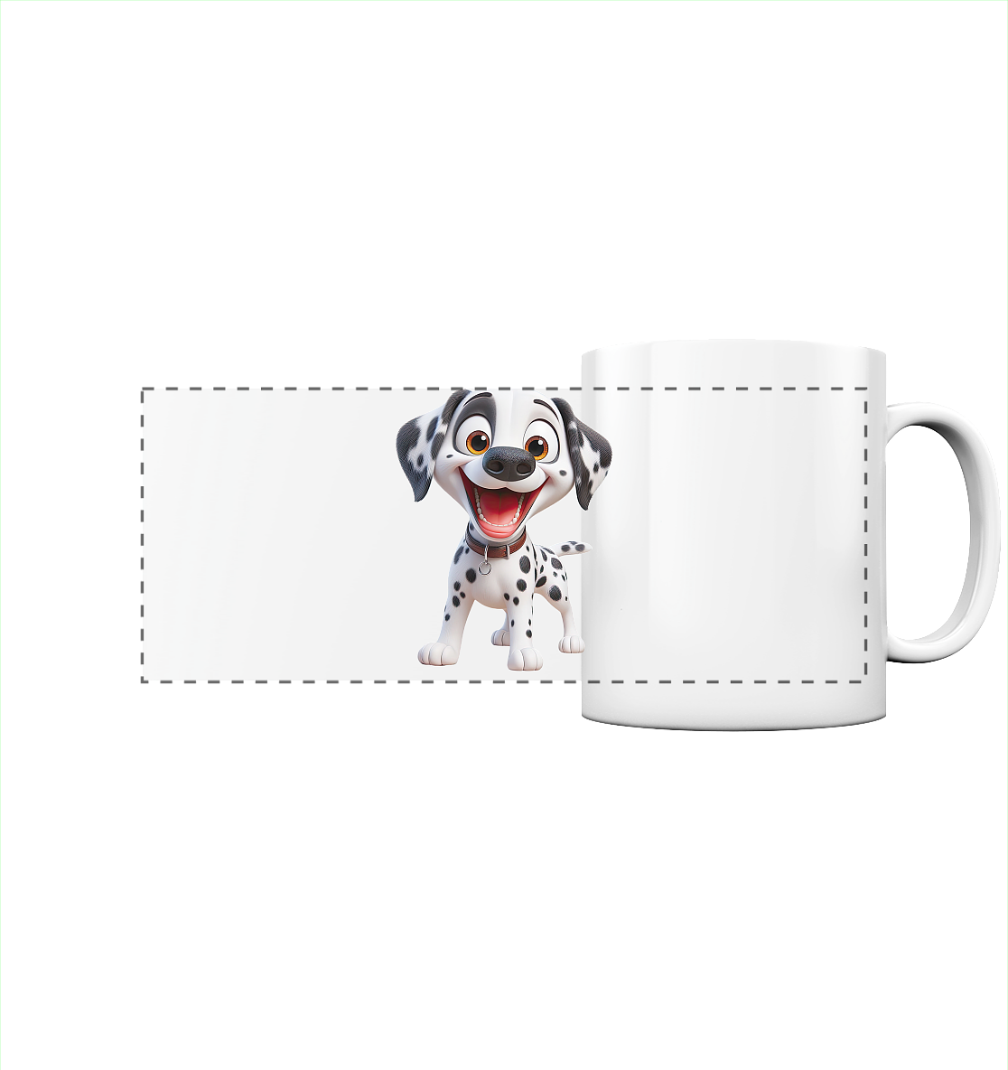 Dalmatina Cartoon - personalisierbar - Panorama Tasse