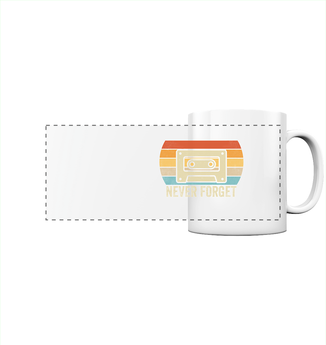 Never Forget Kassette 80's - Panorama Tasse