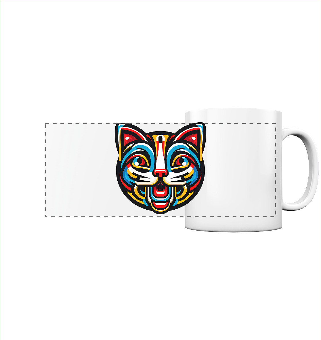 Pop Art Katze  - Panorama Tasse