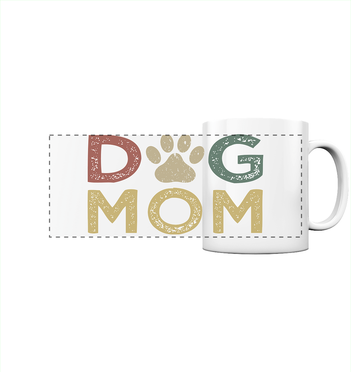 Dog Mum - personalisierbar - Panorama Tasse