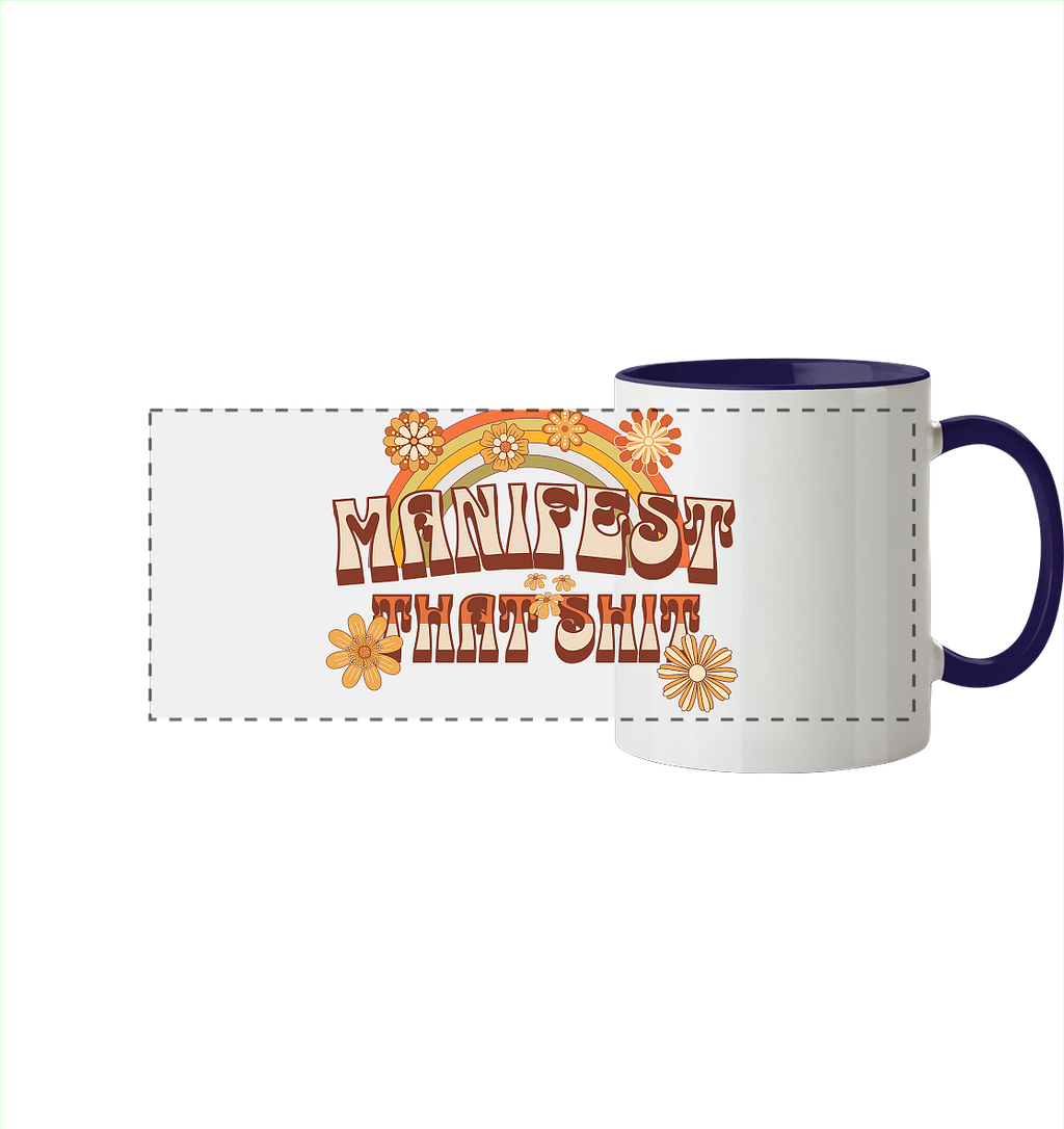 Manifest that shit  - Panorama Tasse zweifarbig