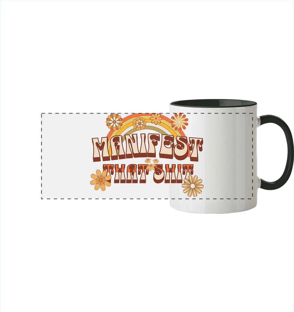 Manifest that shit  - Panorama Tasse zweifarbig