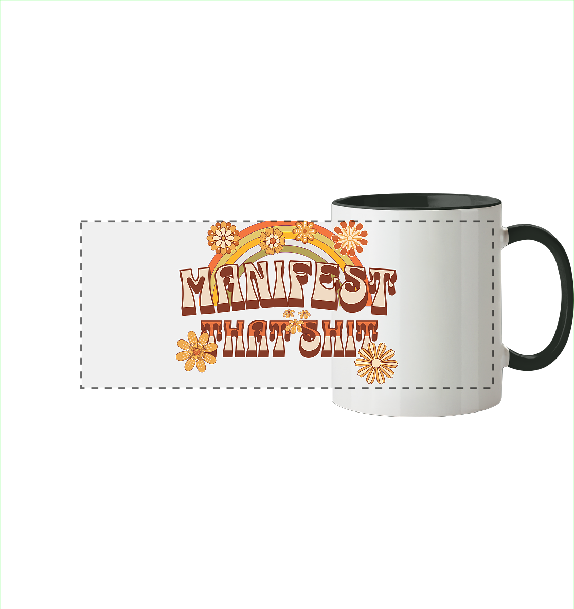 Manifest that shit  - Panorama Tasse zweifarbig