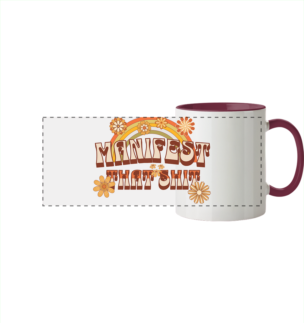 Manifest that shit  - Panorama Tasse zweifarbig