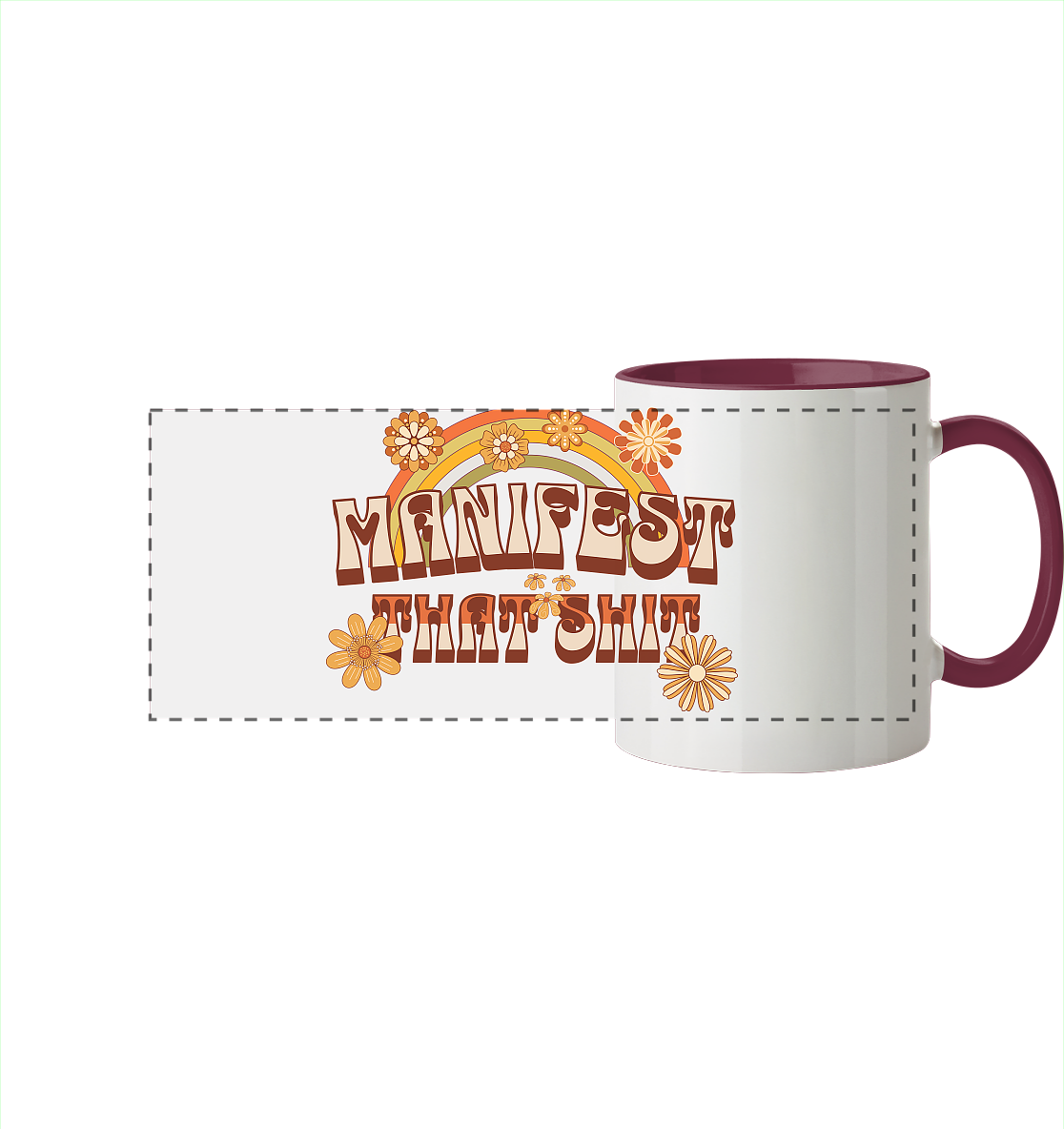 Manifest that shit  - Panorama Tasse zweifarbig