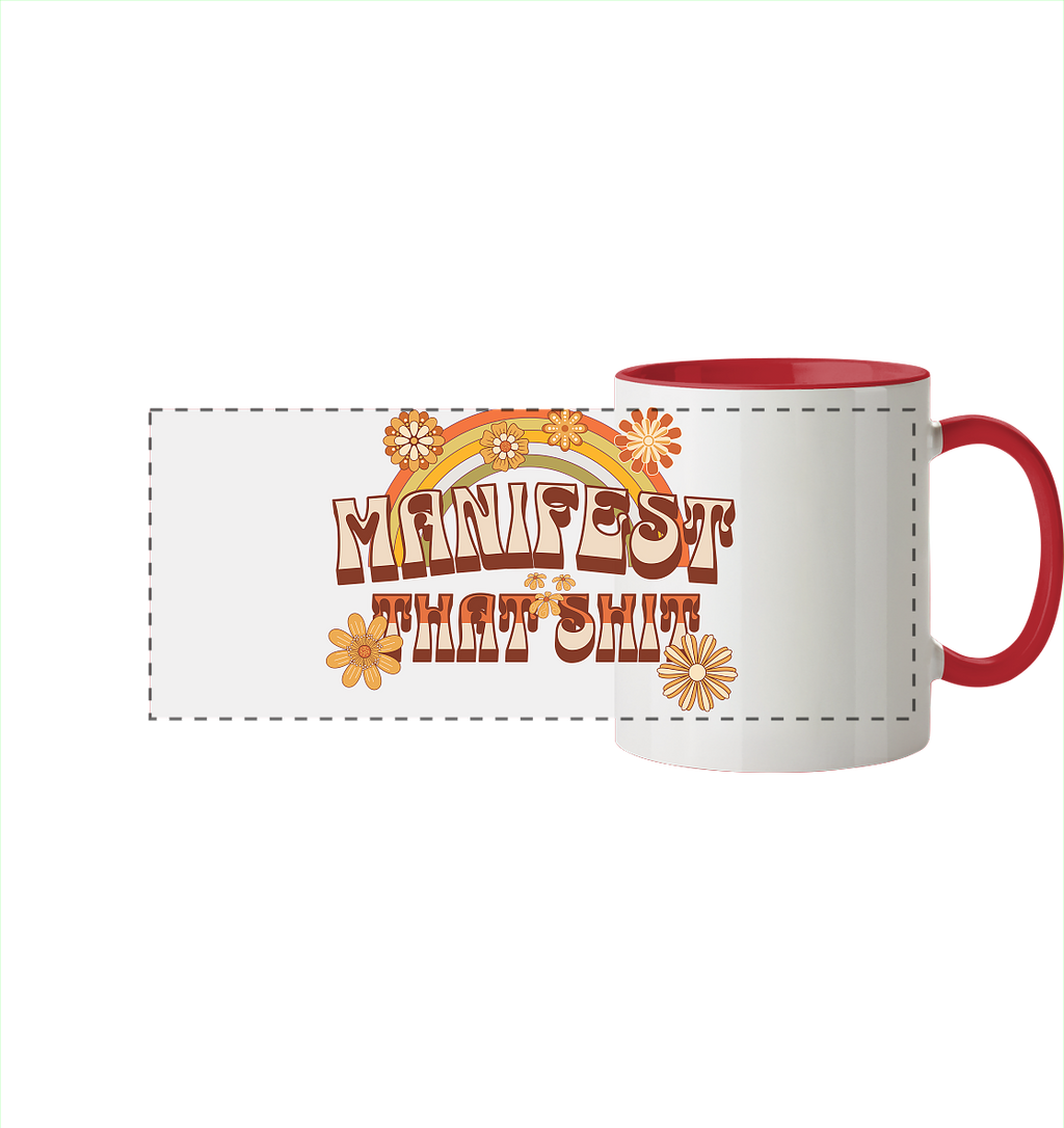Manifest that shit  - Panorama Tasse zweifarbig