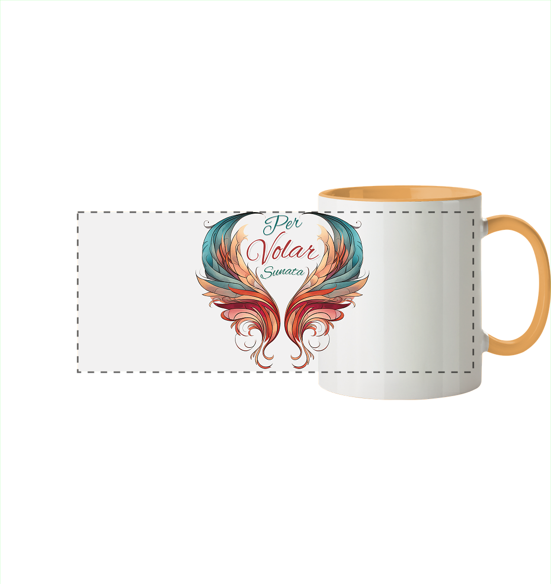 Per Volar Sunata  - Panorama Tasse zweifarbig