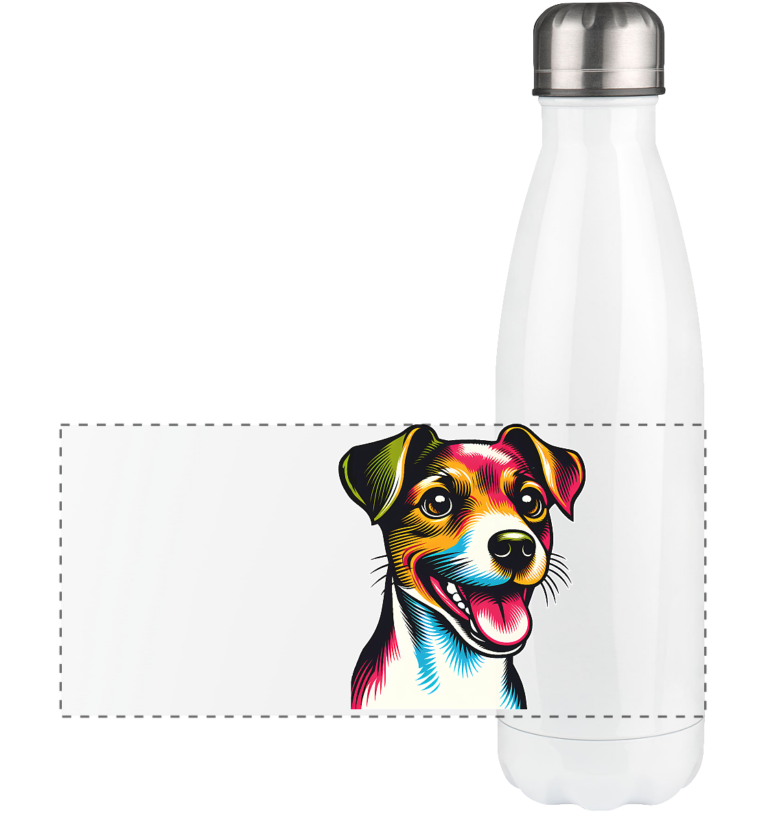 Jack Russell Terrier Pop Art - Panorama Thermoflasche 500ml