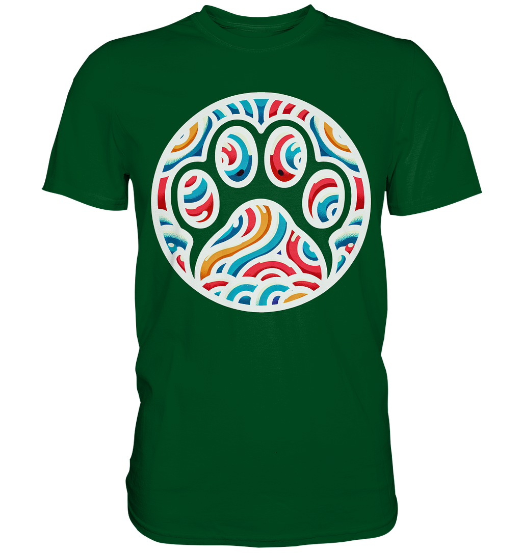 Pfote Pop  Kunst farbenfroh 90er Style  - Premium Shirt