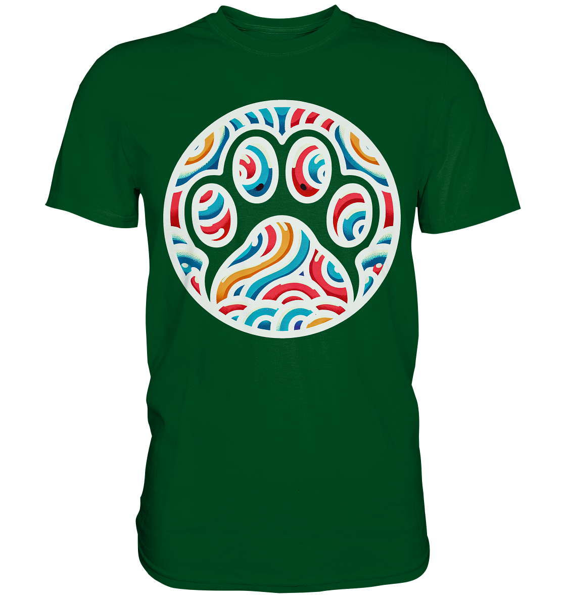 Pfote Pop  Kunst farbenfroh 90er Style  - Premium Shirt