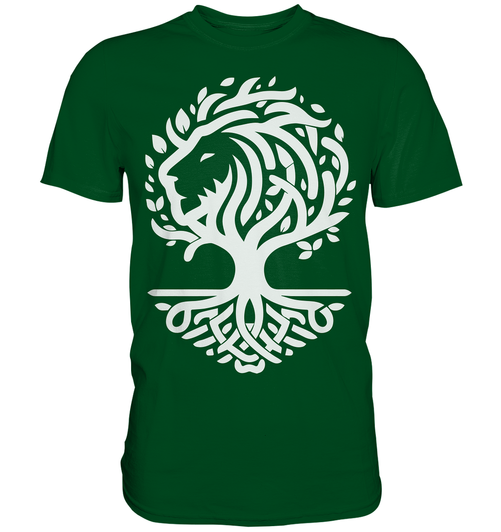 Keltischer Lebensbaum Löwe - Premium Shirt