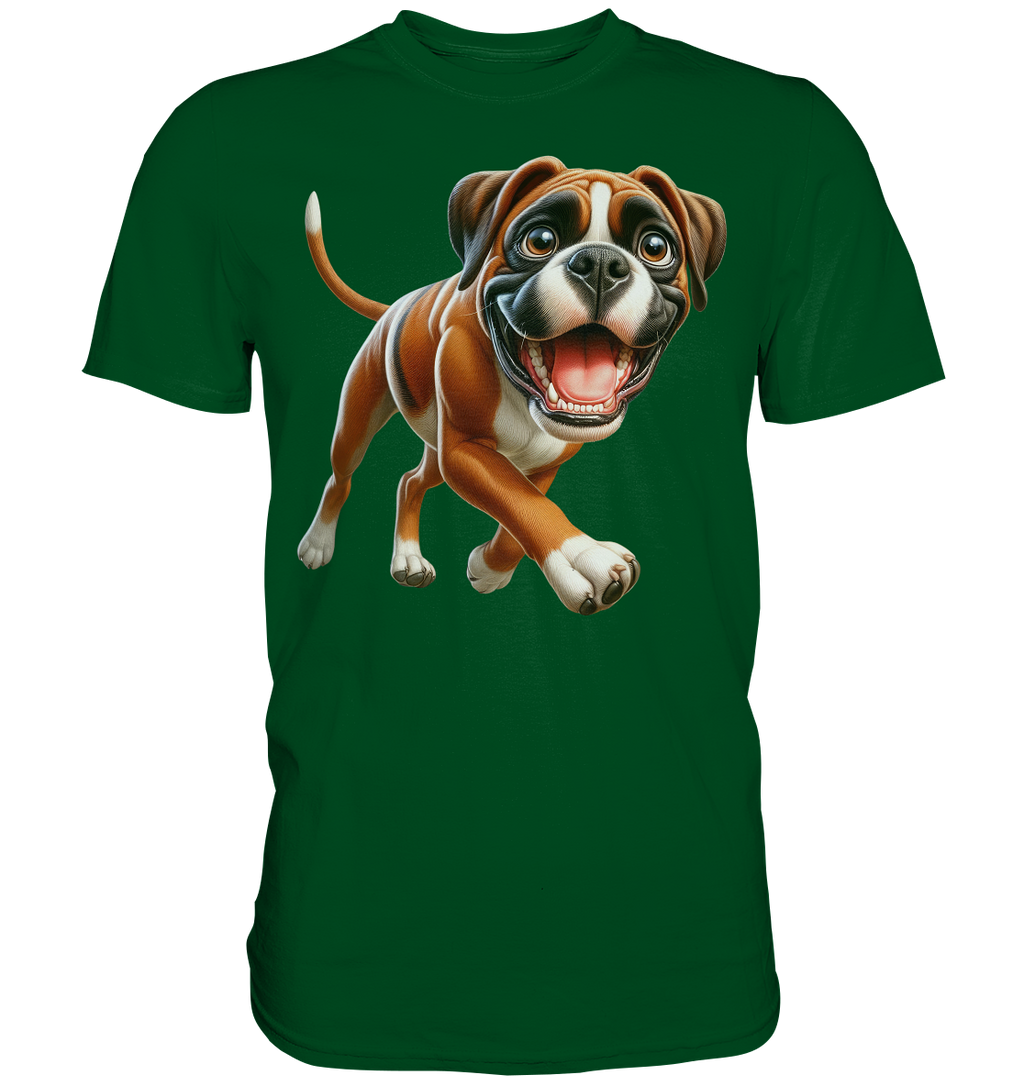 Boxer Cartoon Hund personalisierbar - Premium Shirt