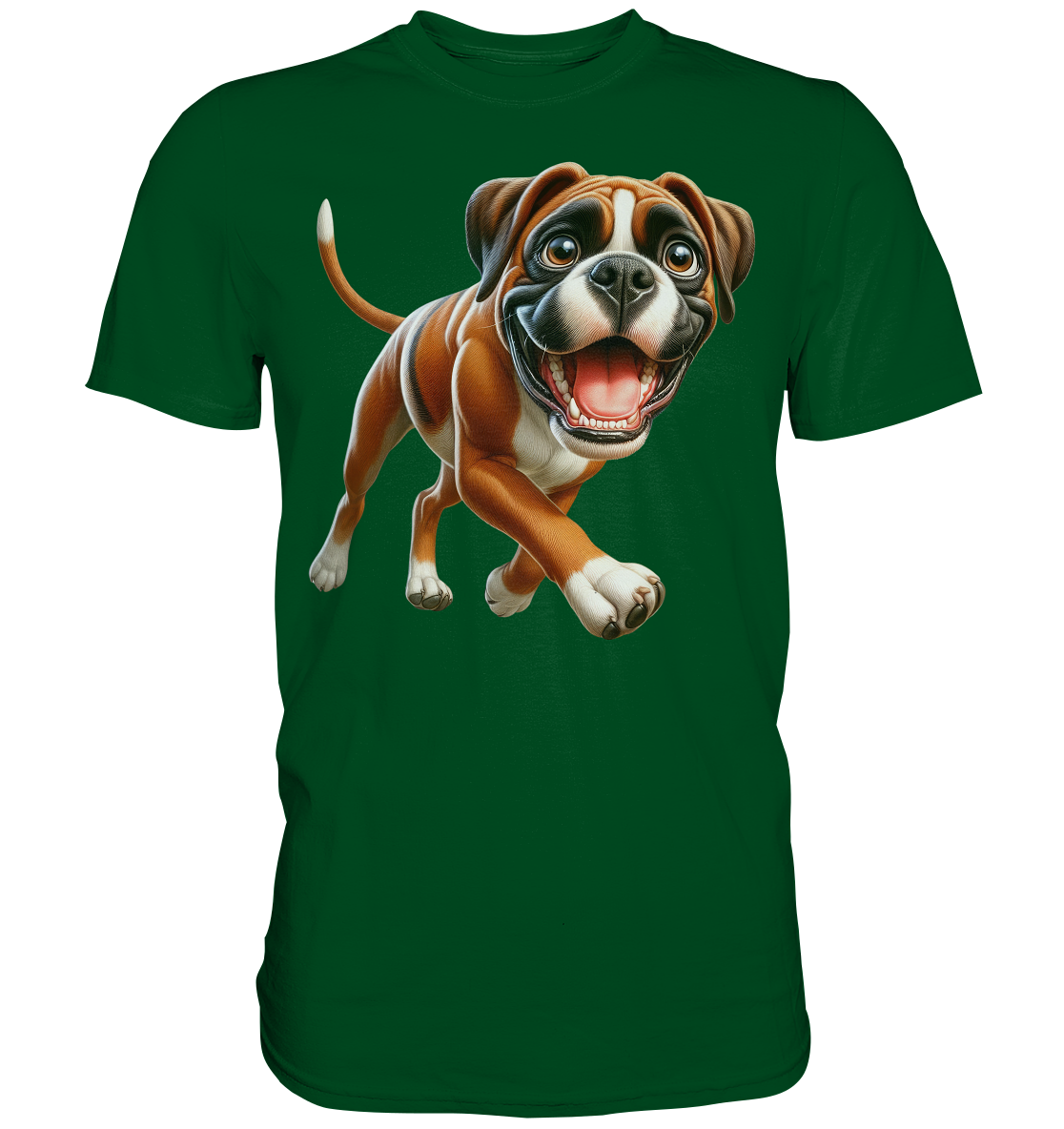 Boxer Cartoon Hund personalisierbar - Premium Shirt