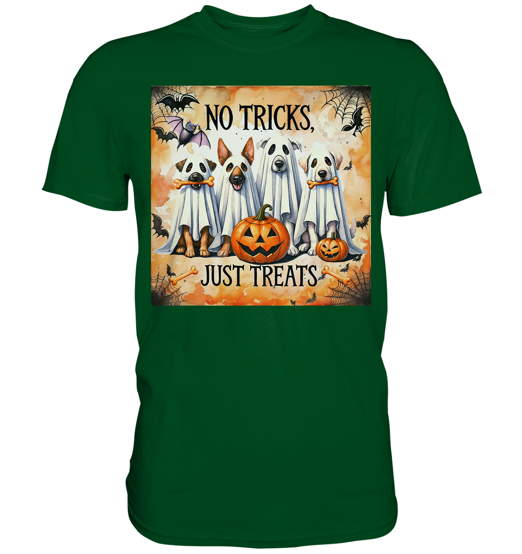 Halloween Dogs No Tricks Just Treats - Premium Shirt