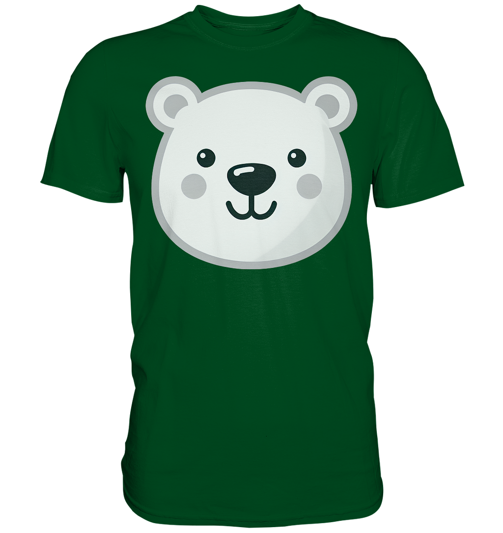 Fröhliche Eisbär Gesicht  - personalisierbar - Premium Shirt