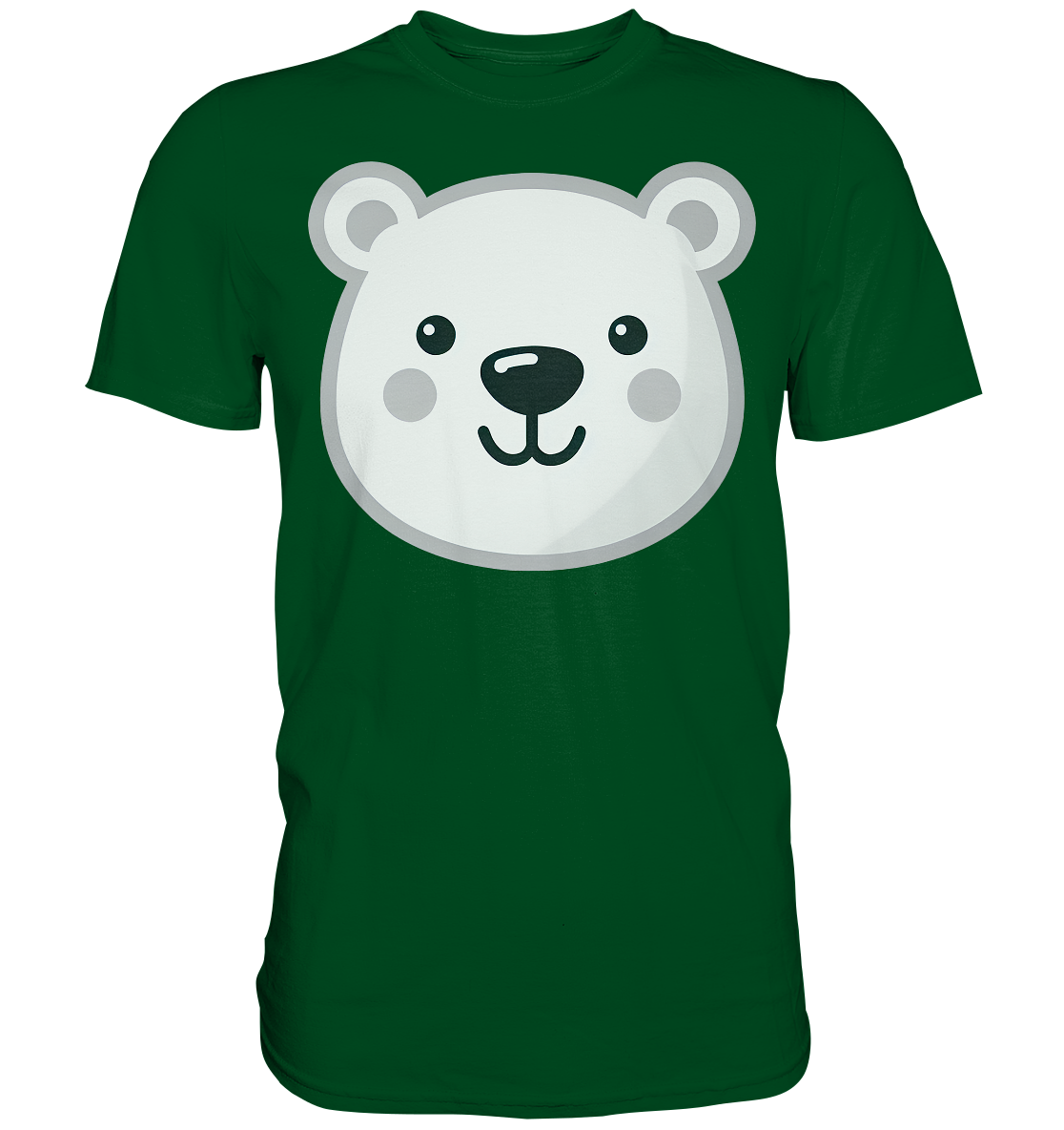Fröhliche Eisbär Gesicht  - personalisierbar - Premium Shirt