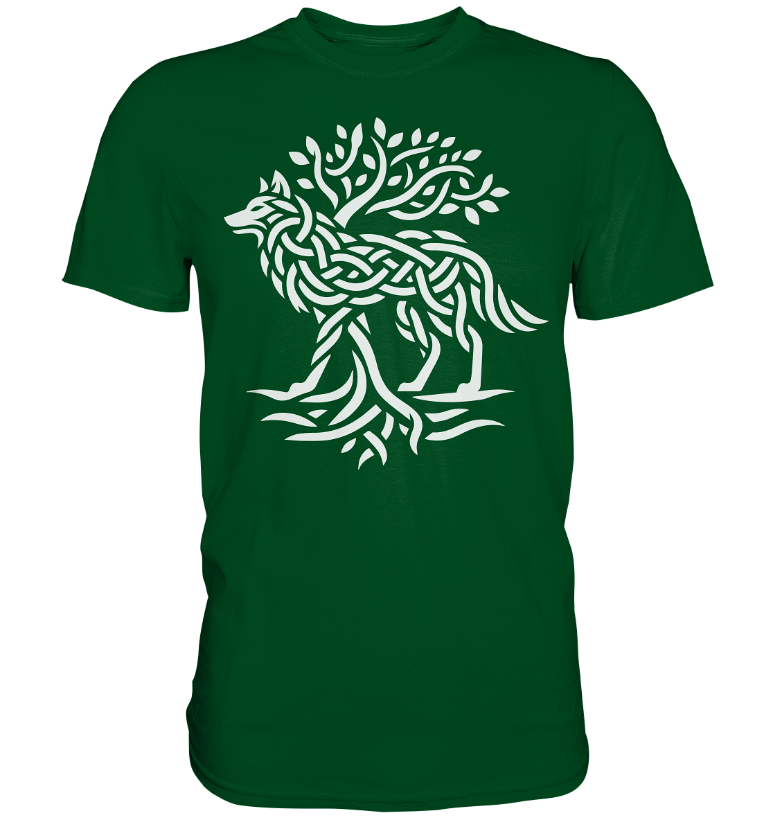 Keltischer Lebensbaum Wolf - Premium Shirt