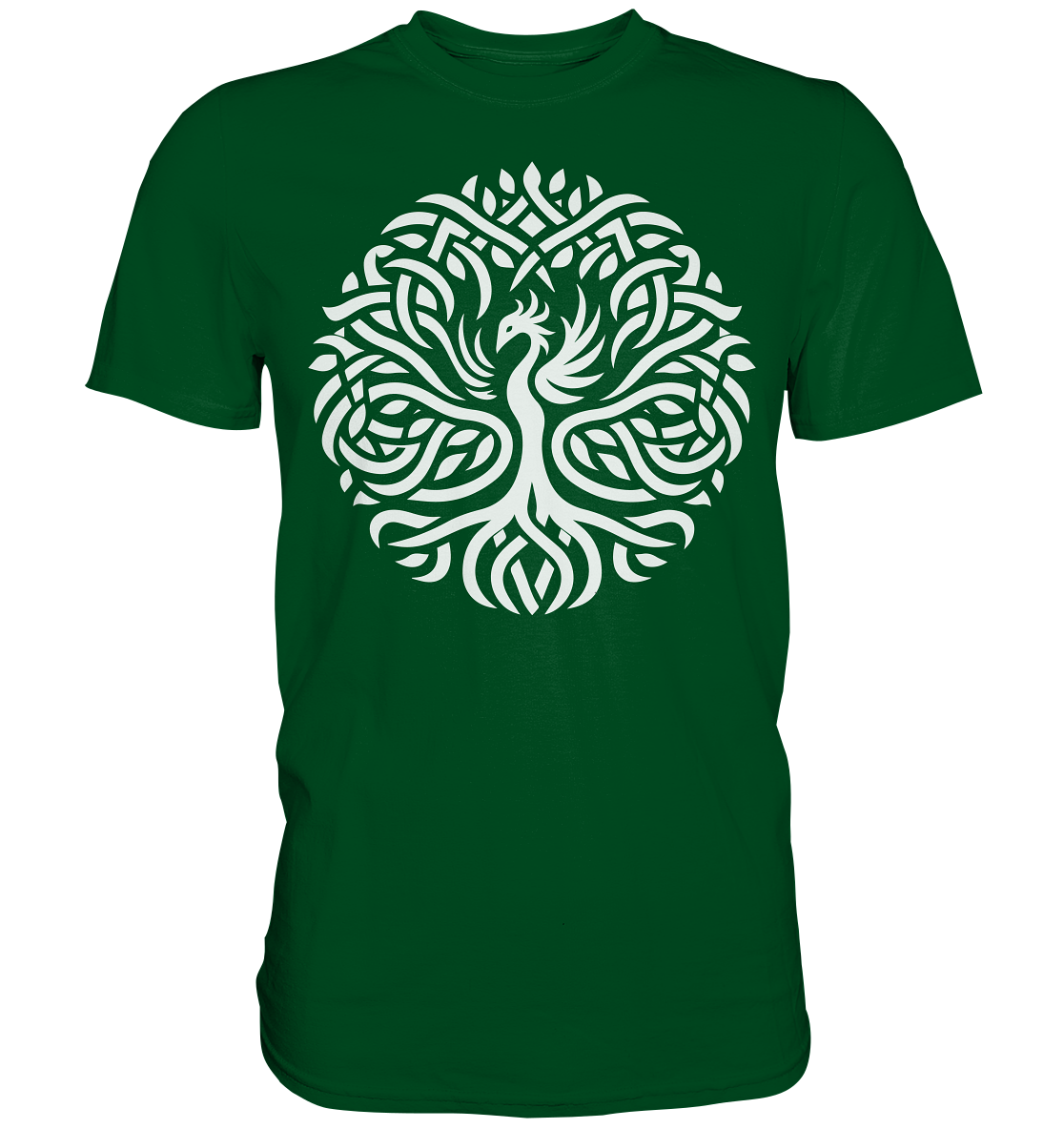 Keltischer Lebensbaum mit Phoenix - Premium Shirt