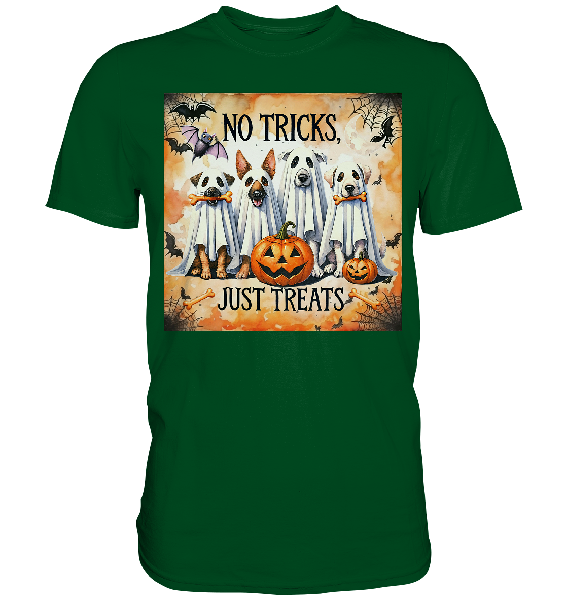 Halloween Dogs No Tricks Just Treats - Premium Shirt