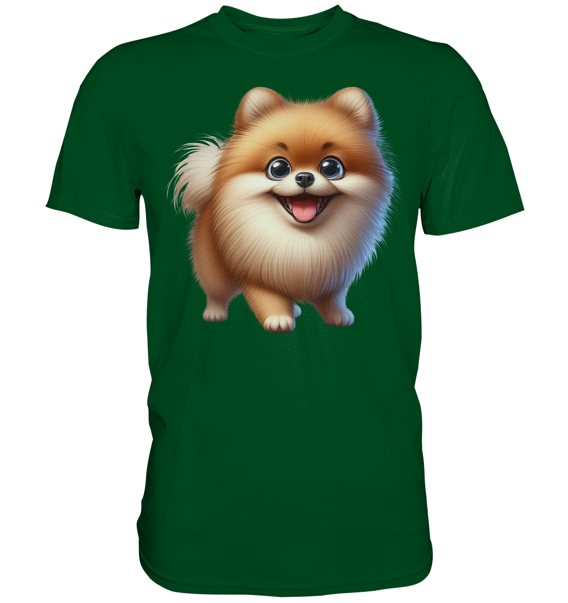 Pomeranien Cartoon - personalisierbar - Premium Shirt