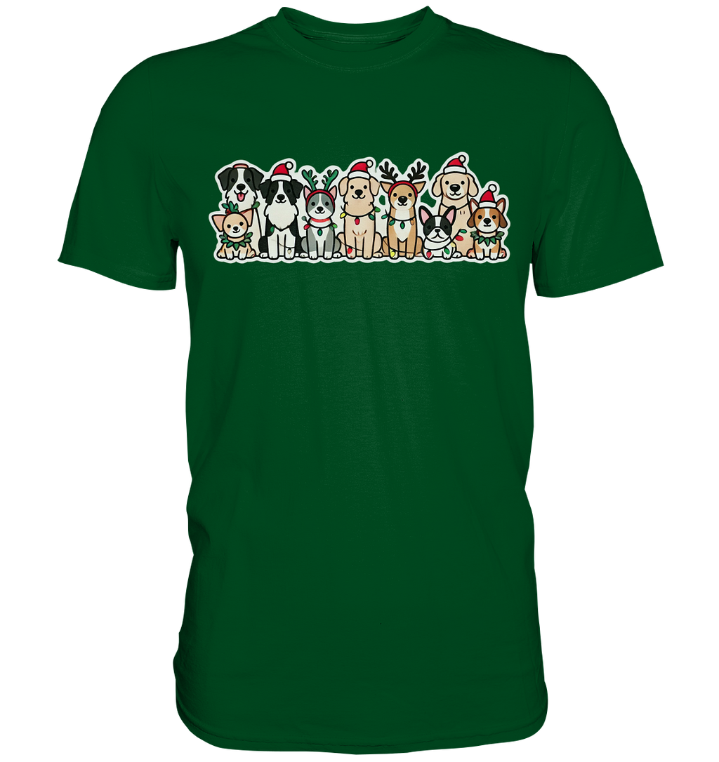 Weihnachten, Christmas Hunde - Premium Shirt
