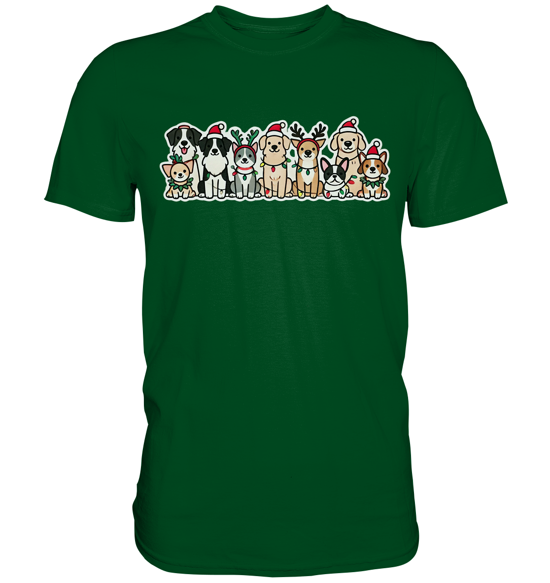 Weihnachten, Christmas Hunde - Premium Shirt