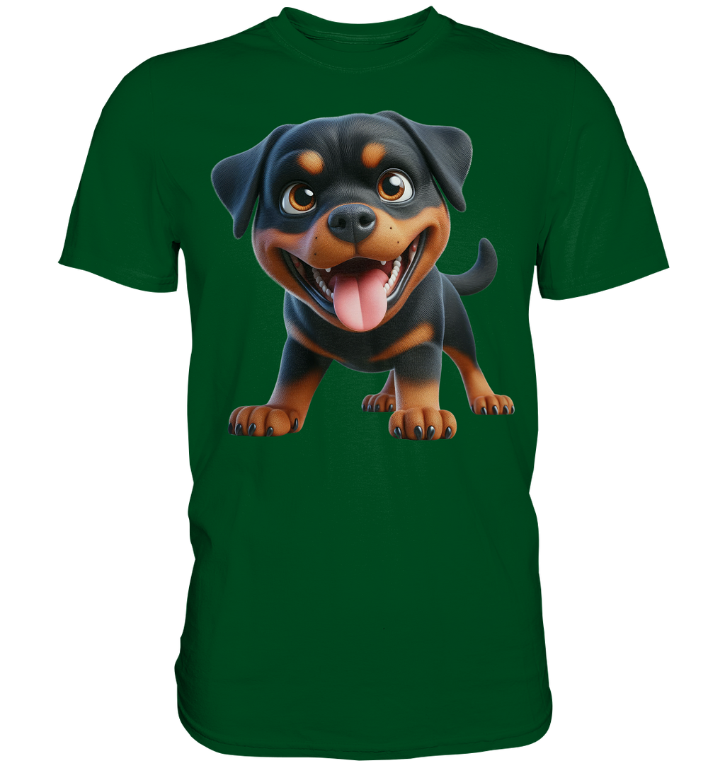 Rottweiler Cartoon Hund - personalisierbar - Premium Shirt