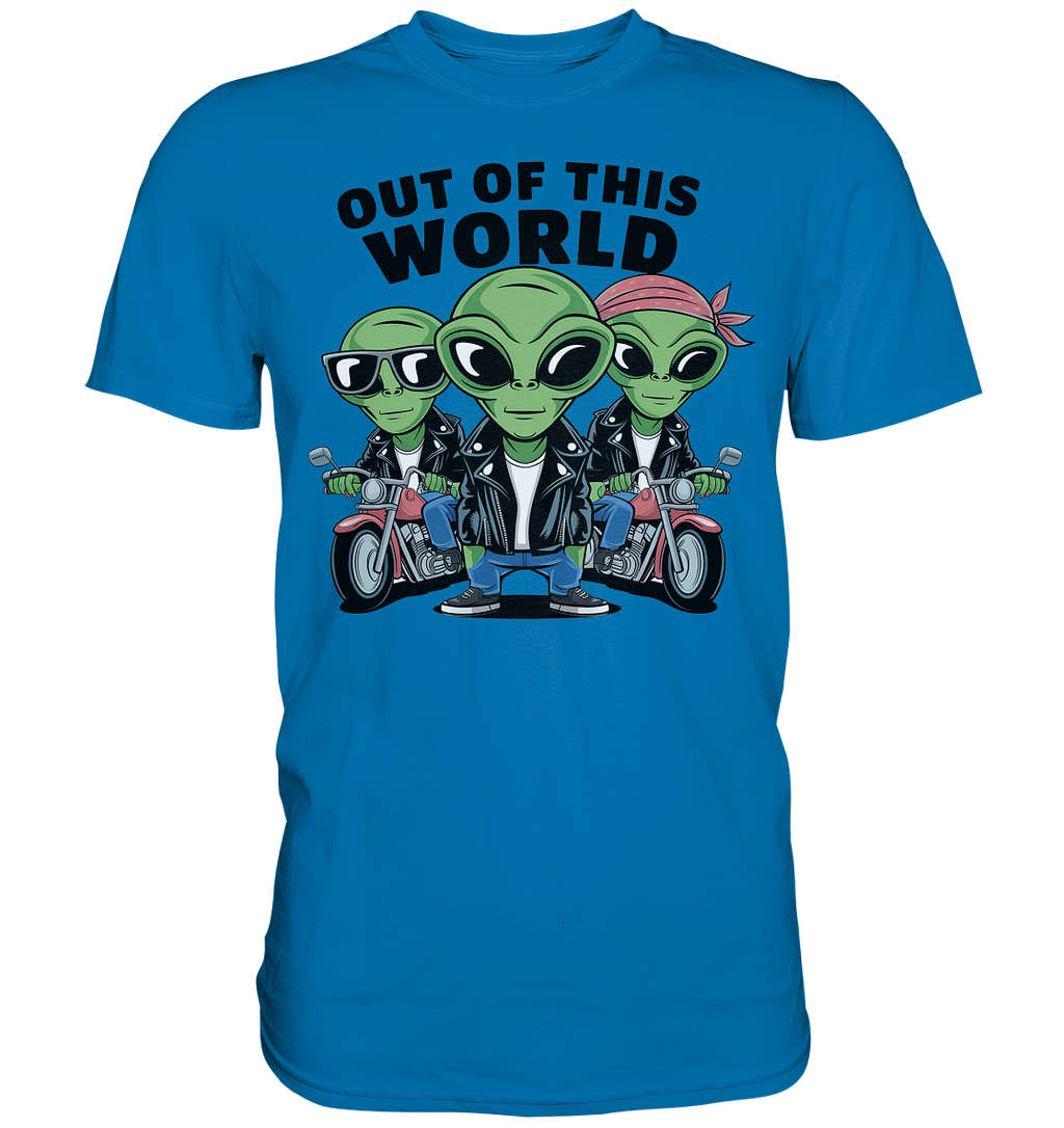 Out of this World Alien Biker - Premium Shirt