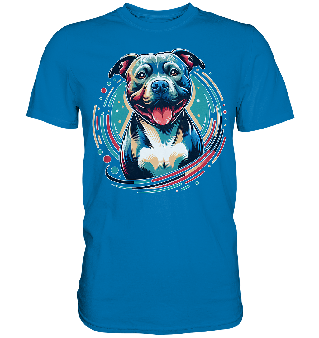 Happy Pittbull / Staffy PopArt - Premium Shirt