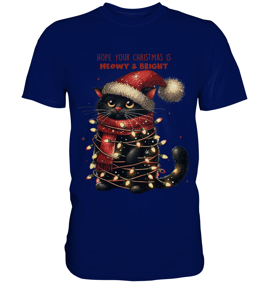 Weihnachts Katze Christmas is Moewy - Premium Shirt
