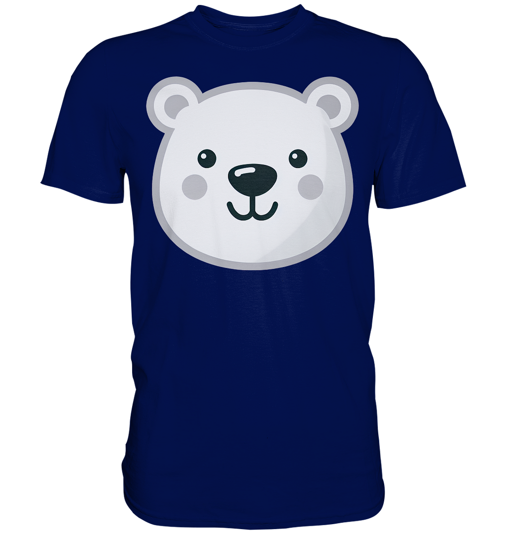 Fröhliche Eisbär Gesicht  - personalisierbar - Premium Shirt