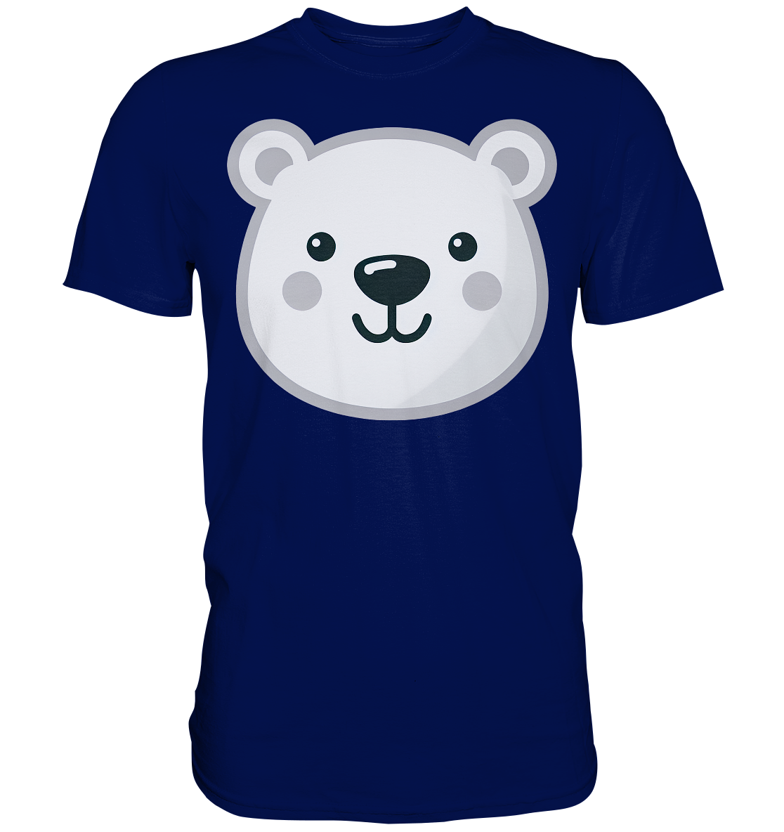 Fröhliche Eisbär Gesicht  - personalisierbar - Premium Shirt