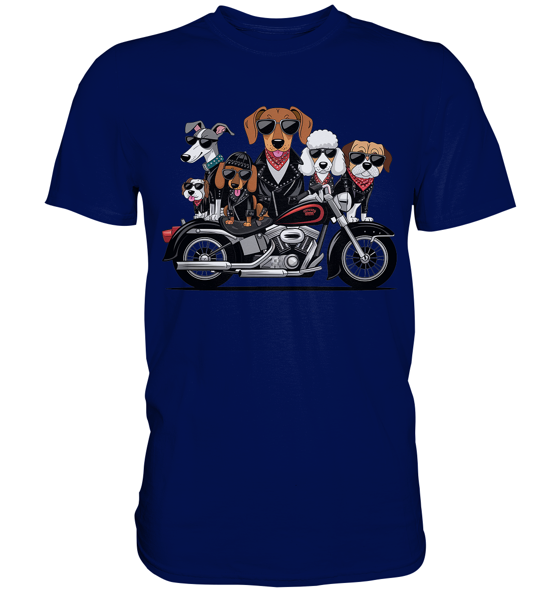 Hunde Biker Gang Fun - Premium Shirt