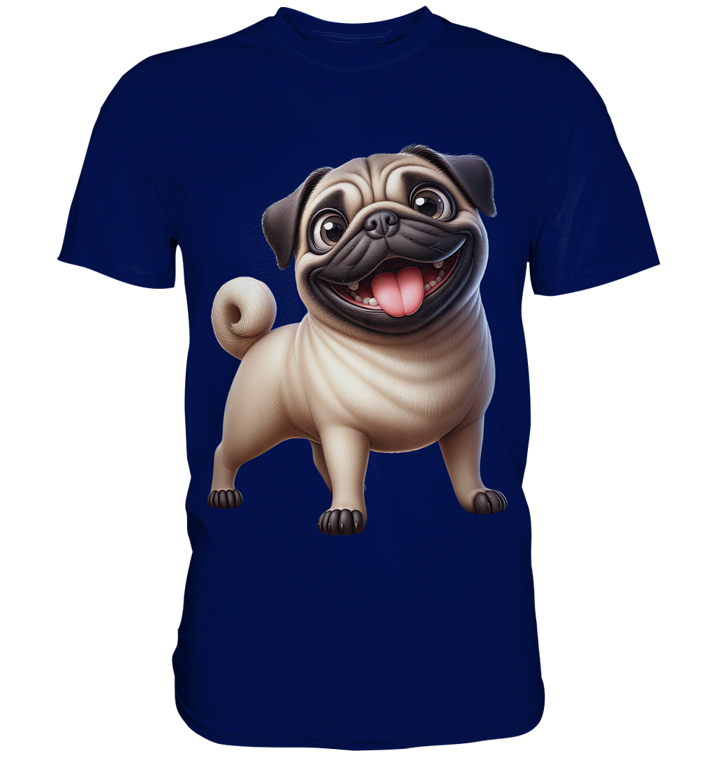 Mops Cartoon - personalisierbar - Premium Shirt