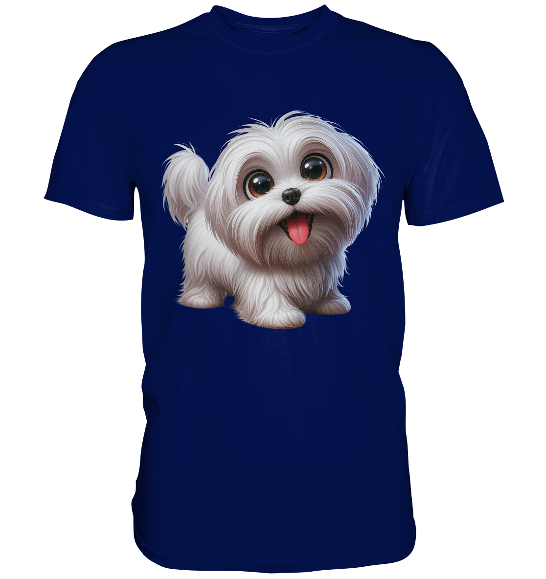 Malteser Hund Cartoon - personalisierbar - Premium Shirt