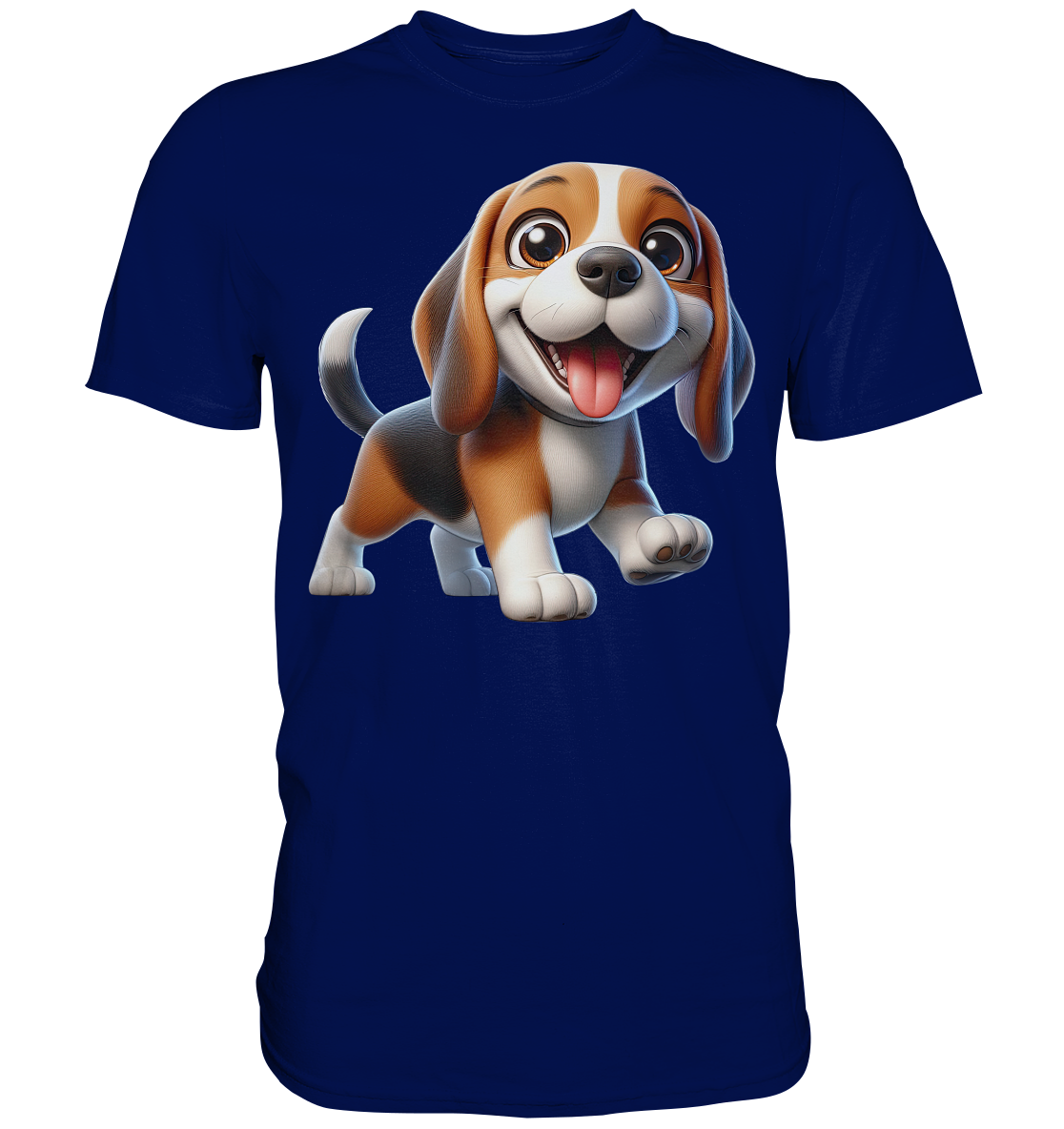 Beagle Cartoon Hund personalisierbar - Premium Shirt