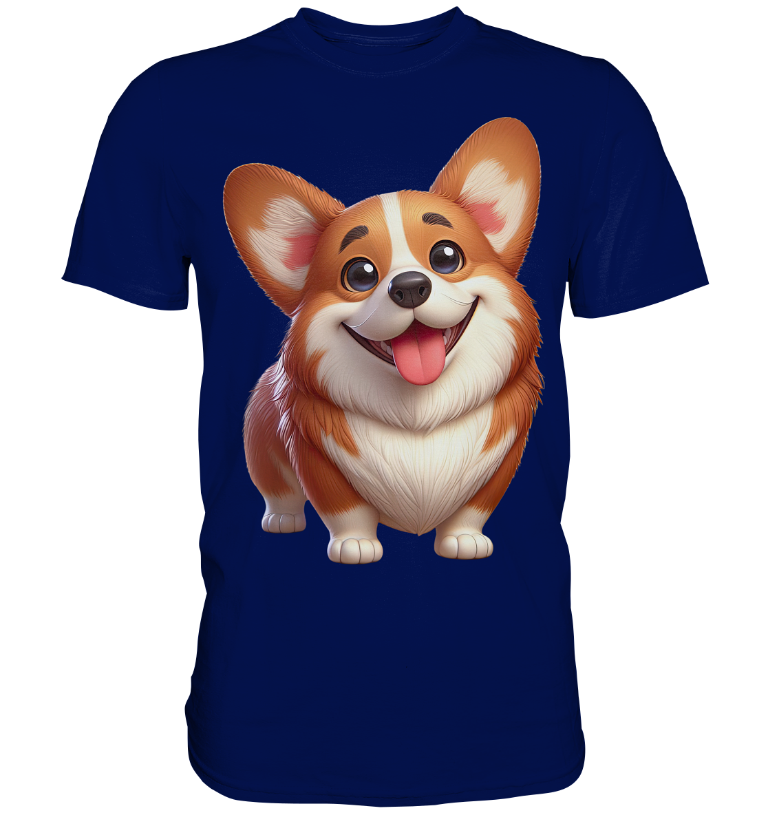 Corgi Cartoon Hund - persoinalisierbar - Premium Shirt