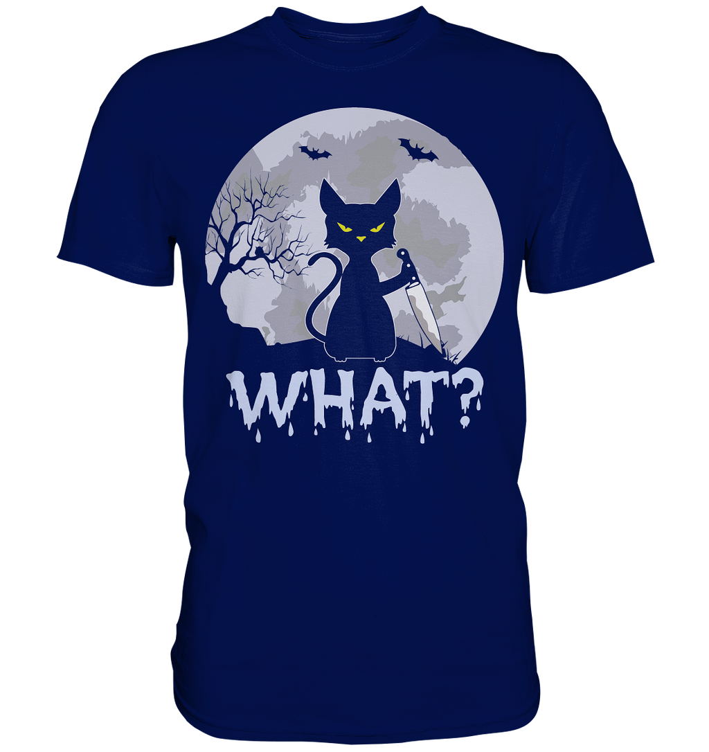 Halloween Katze Horror Lustig - Premium Shirt
