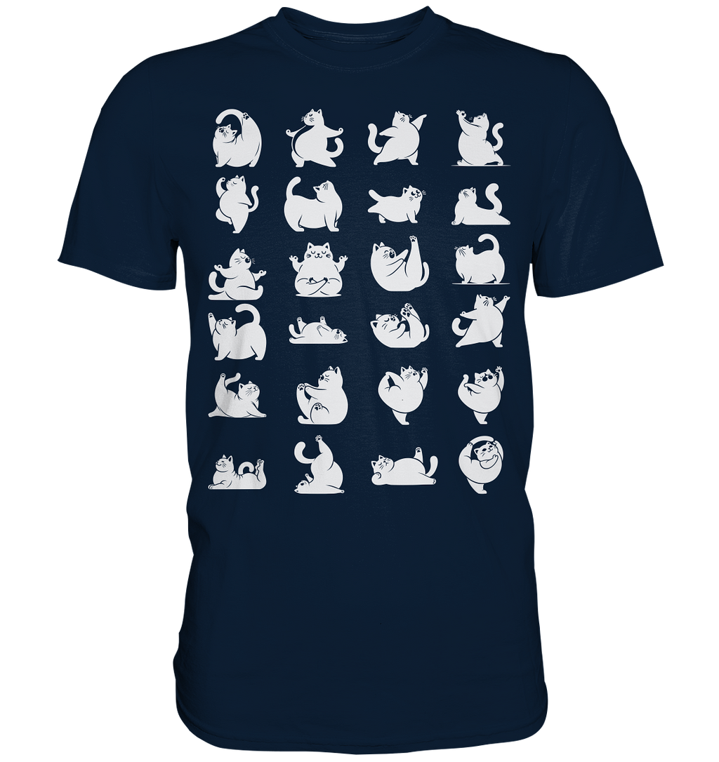 Katzen Yoga / Cat Yoga Fun - personalisierbar - Premium Shirt